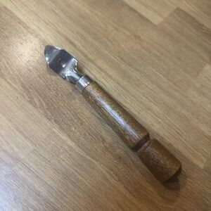 VINTAGE ORIGINAL BONNY USA BEVERAGE CAN OPENER WITH WOODEN HANDLE